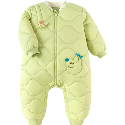 巴拉巴拉宝宝羽绒服连体衣婴儿爬服秋冬季款儿童加厚衣服外出服厚