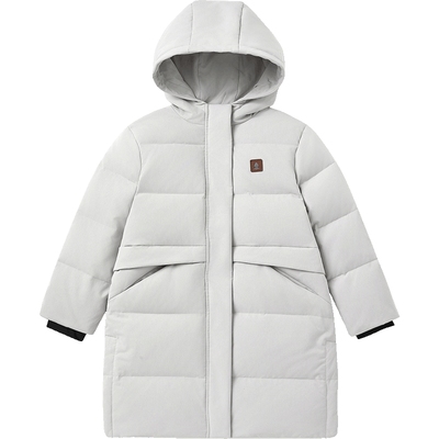 英氏超韧绒儿童羽绒服中长款三防男女童外套冬季加厚大童新款童装