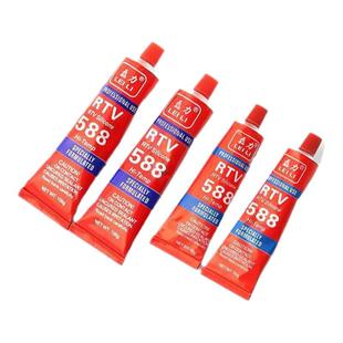 588硅酮免垫密封胶电机维修红胶硅胶耐高温汽车维修发动机专用胶磊力100克防热防水588红胶免垫片胶水机修胶
