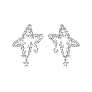 何方HEFANG闪闪星云耳环赵今麦同款轻奢百搭优雅高级感耳钉耳