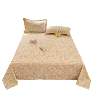 裸睡级A类加厚磨毛床单单件纯棉100全棉宿舍被单人床笠枕套三件套