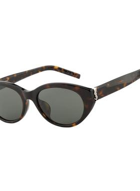 YSL圣罗兰墨镜女新款时尚猫眼椭圆小框明星同款太阳镜女 SLM148/F