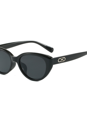 复古猫眼小框防紫外线显脸小墨镜