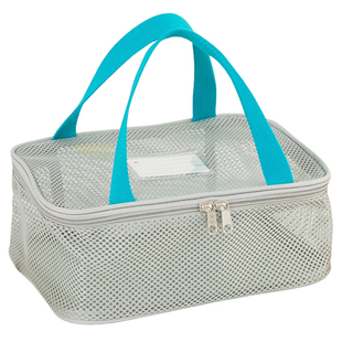 小学生扁平饭盒袋子手提包儿童网纱饭兜上班族大容量手拎便当餐包