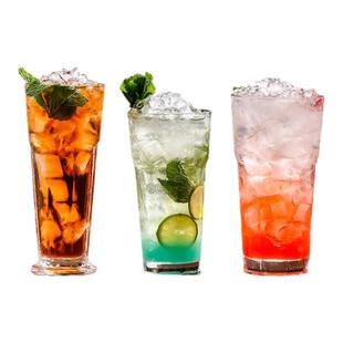 加厚直布罗陀杯柯林杯八角杯餐厅耐热柠檬茶杯玻璃水杯冷饮啤酒杯