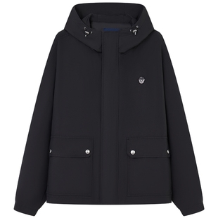 TeenieWeenie小熊男装连帽外套2025春季新款简约休闲潮流夹克情侣