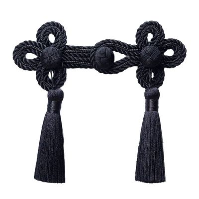 新中式国风旗袍扣黑绿红色流苏