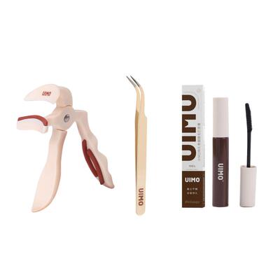 UIMO睫毛三件套睫毛夹金羽镊子睫毛打底初学易上手定型卷翘