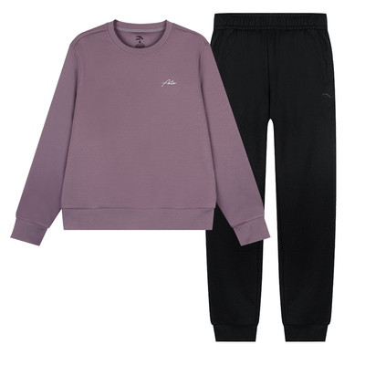 安踏运动服套装女卫衣长裤两件套