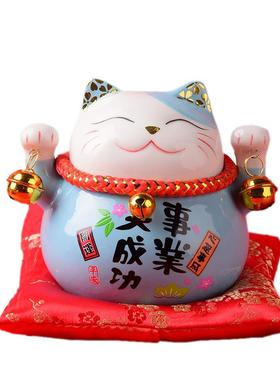 陶瓷招财猫摆件家居可爱猫咪存钱罐家居书房玄关装饰品生日礼物