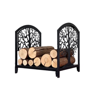 木柴收纳架壁炉专用柴火架柴篮家用铁艺木柴置物架户外储物柴火柜