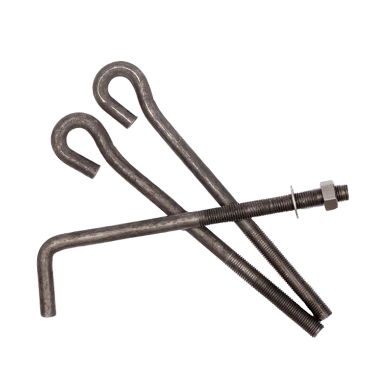 弯勾地脚螺栓预埋件国标钢结构帽带钩地角脚螺栓螺丝M12m18M30M36
