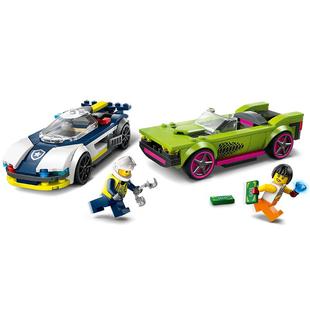 【自营】乐高LEGO城市系列60415警车大追击男女孩积木玩具礼物