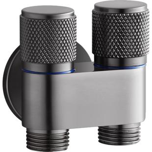 洗衣机水头马桶角阀一进二出三通三角阀大流量家用一分二双控开关