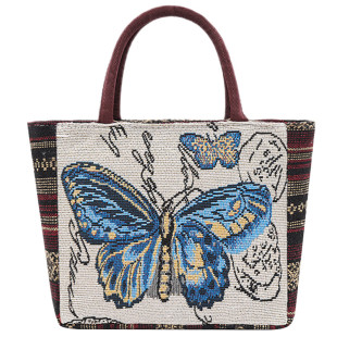 手提包包女新款上班族妈妈外出麻帆布拉链袋子时尚手拎女包小布包