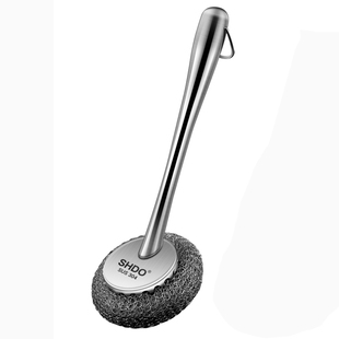 德国膳大皇304不锈钢刷锅神器洗锅刷子长柄钢丝球刷不掉丝钢丝刷