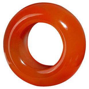 天然凉山南红玛瑙素面跑环面包圈卡子文玩佛珠星月菩提项链配饰