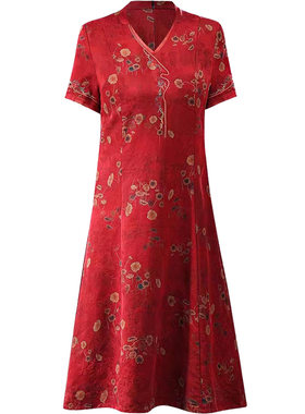 福妃缘品牌香云纱桑蚕丝连衣裙