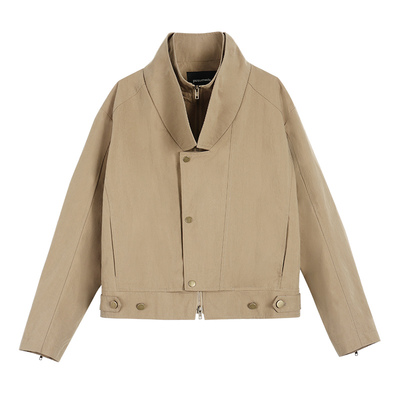 假两件短款风衣外套女开衫上衣