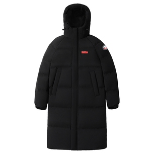 班尼路长款连帽羽绒服男款冬季黑色90绒保暖外套男士防寒上衣潮A