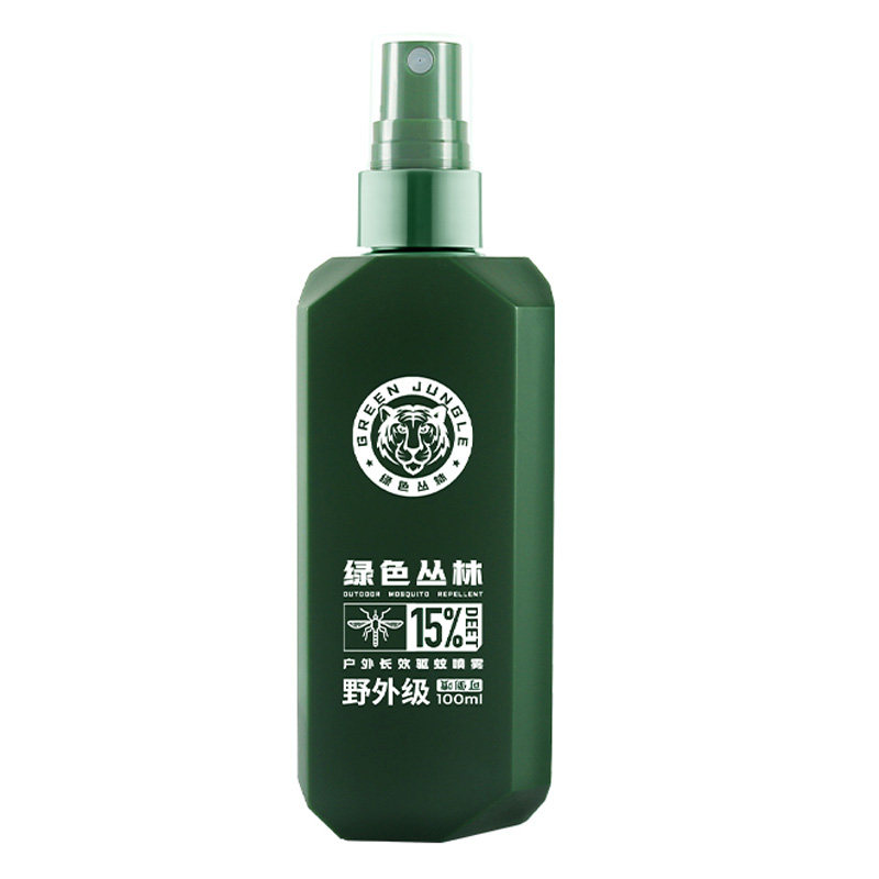 绿色丛林驱蚊液含避蚊胺15野外防蚊水DEET防蚊喷雾剂露营户外