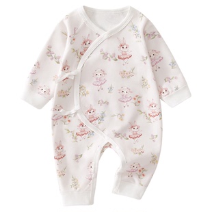 新生婴儿衣服秋季连体衣0到3个月初生女宝宝秋装小公主哈衣a类棉9