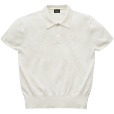 韩系短袖polo领针织衫