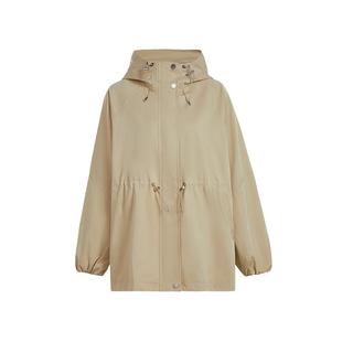 FIVE PLUS小个子连帽风衣女收腰工装款中长外套宽松26新款女春装