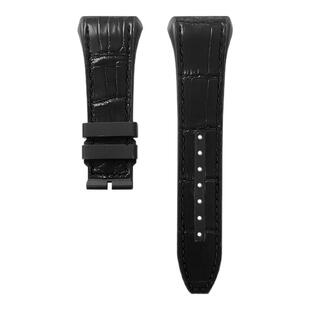 适用于法兰克穆勒V45表带游艇蓝FM鳄鱼皮贴胶原装手表带V41男女28