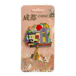 成都景点冰箱贴宽窄巷子青城山杜甫草堂都江堰旅游特色熊猫纪念品