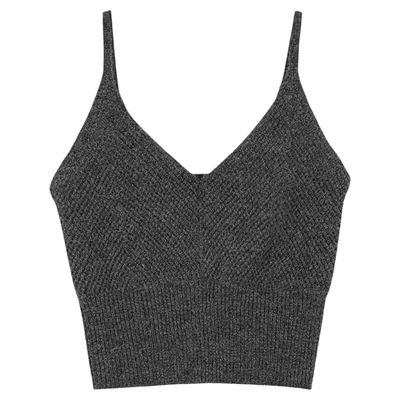 利达 NEW DADADA【甜飒灵动】吊带灰色背心女设计感小众内搭上衣