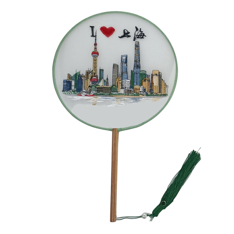 上海特色刺绣团扇汉服伴手礼纪念