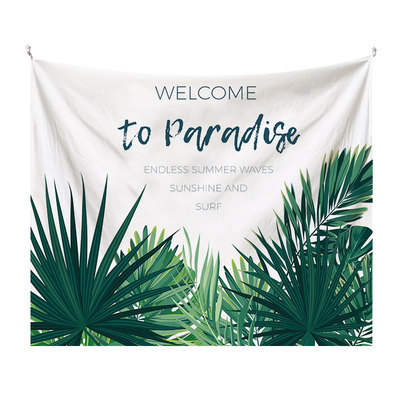 北欧挂布背景布紫罗鸟