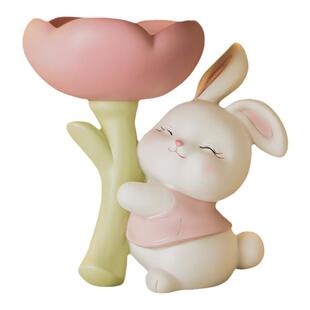 小兔子钥匙收纳摆件玄关入户门置物架客厅可爱装饰品乔迁新居礼品