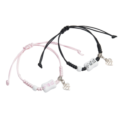 日韩风陶瓷青梅竹马异地恋手串