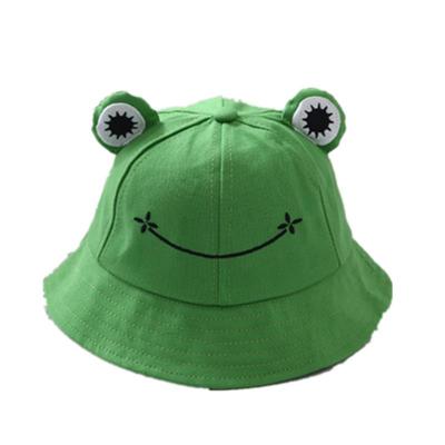 遮阳帽ins风绿色青蛙防晒帽子