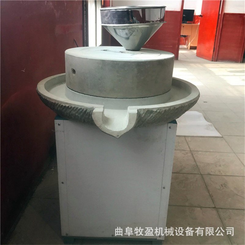 电动天然花岗岩豆腐煎饼糊磨豆浆机商用干湿两用芝麻花生酱石磨机