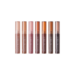 清仓~LEEMEMBER/荔萌熔岩巧克力唇蜜镜面唇釉红茶燕麦色纯欲口红