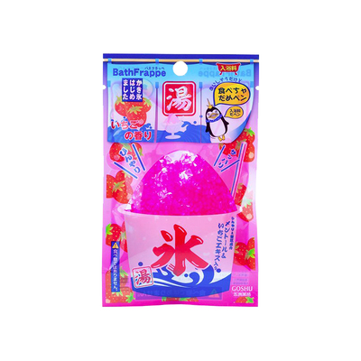 日本五洲夏季凉感刨冰草莓香浴盐