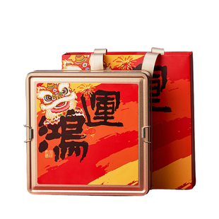 新款年货包装盒饼干坚果年货零食雪花酥过年春节铁盒礼品盒定制