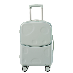萌趣奶酪前开口行李箱女小型18寸登机箱20寸旅行箱拉杆箱男密码箱