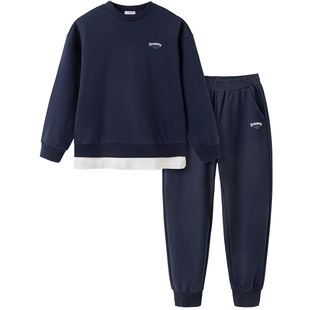 巴拉巴拉儿童运动套装男童女童衣服春秋新款童装中大童卫衣加绒孩