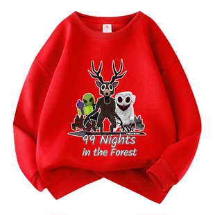 新款Nights in The Forest Deer99夜森林男女儿童上衣秋冬装卫衣