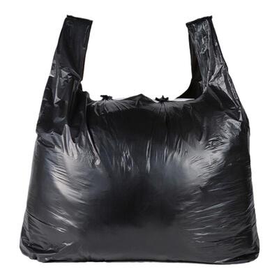 加厚特大号商用黑色背心式塑料袋