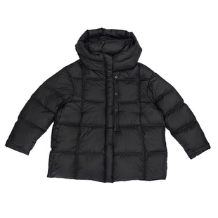 无色无味羽绒服冬季女款2025新款云朵泡芙短款格子一手长加厚外套