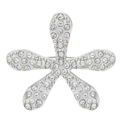 HTCU基础小花图形LOGO镶钻胸针