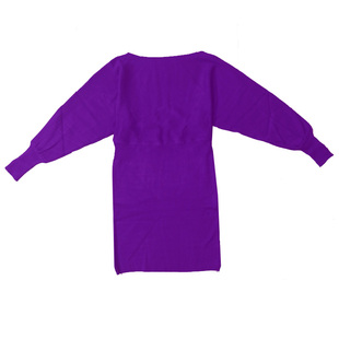 2025新款女装大码蝙蝠袖韩版包臀显瘦毛衣针织连衣裙春秋冬打底裙