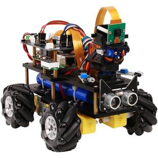 树莓派5/4B AI视觉小车智能机器人 视觉识别麦克纳姆轮ROS机器人