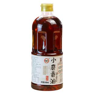 河南驻马店一级香油纯芝麻油正宗小磨香油1000ml凉拌家用无石磨添