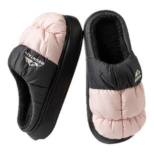 羽绒布棉拖鞋保暖防滑女秋冬季2025新款室内家居防水毛绒月子拖鞋